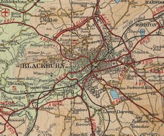 Old Map Of Blackburn