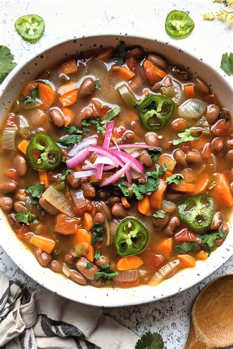 Pinto Bean Soup Recipe Vegan Vegetarian The Herbeevore