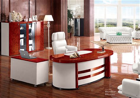 6836 Customized Walnut Modern Boss Office Table Haosen Office