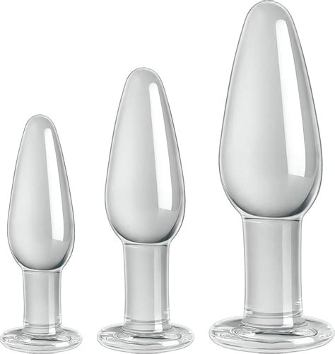 Amazon Conical Glass Anal Plug Pc Transparent Butt Plug Glass Plug Butt Plug G Spot