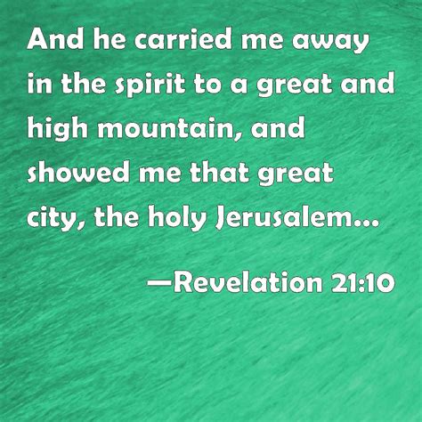 Revelation And He Carried Me Away In The Spirit To A Great And