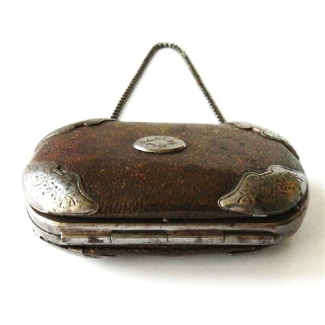 Antique Leather Coin Purse Gem