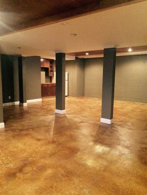 Staining Concrete Basement Floor Diy Flooring Tips