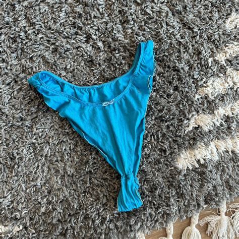 Turquoise Playboy Bunny Bikini Panty Size L New Depop