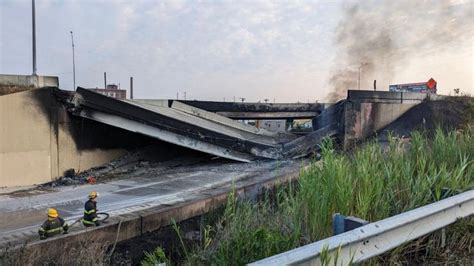 Bridge near Philadelphia collapses after fire; part of I95 closed