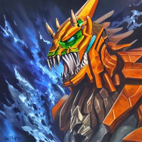 Oil Painting Of Wargreymon Stable Diffusion Openart