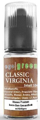 Ego Green E Liquid Classic Virginia Ml