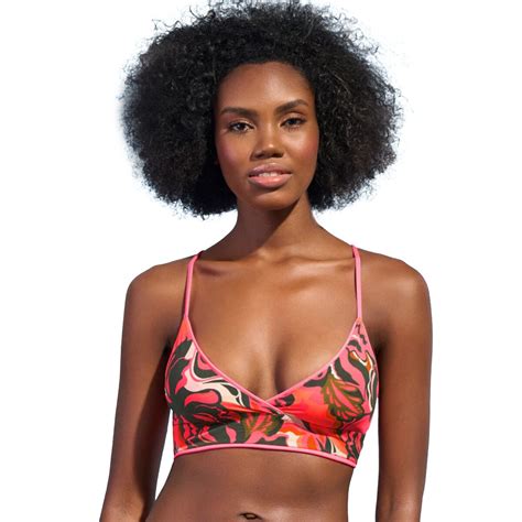 Maaji Criss Cross Long Line Triangle Bikini Top Women S Clothing