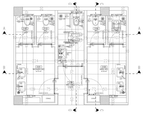 Planta De Um Banheiro - Desenho técnico arquitetônico de um projeto de planta baixa de banheiro ...