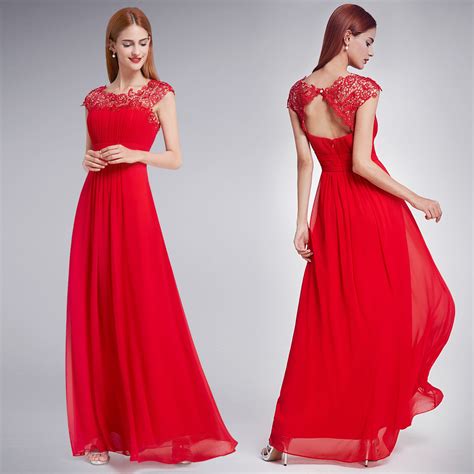 Amazing Us Ever Pretty Long Bridesmaid Dresses Maxi Party Lace Formal Evening Gown 09993 2018