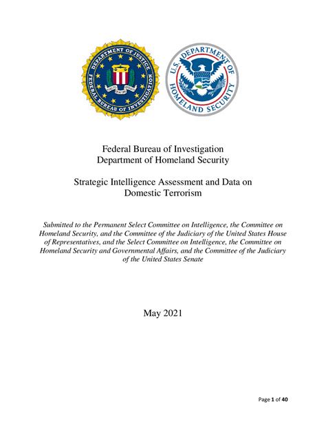 Strategic Intelligence Assessment And Data On Domestic Terrorism FBI