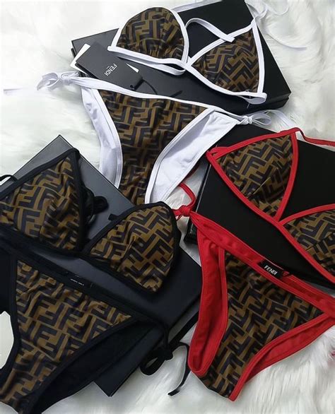 Fendi Aesthetic Aesthetic Vintage Bikini Swimwear Bikini Set Fendi