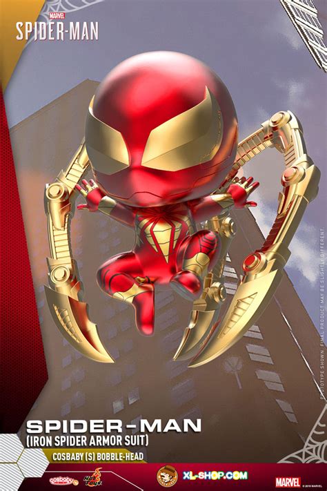 Hot Toys Marvel S Spider Man COSB624 Spider Man Iron Spider Armor Suit Cosbaby S Bobble Head