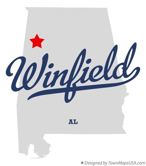 Map of Winfield, AL, Alabama