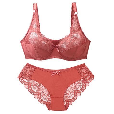 TMOYZQ Women S Sexy Lingerie Sets Piece Soft Floral Lace Wirefree Bralette Bra And Panty Set