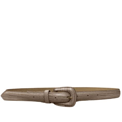 Cinto Pavia Couro Croco Nude Look My Bag