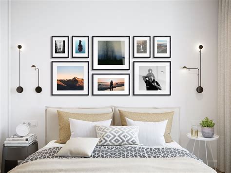 How To Decorate Above The Bed Printique An Adorama Company Photo Walls Bedroom Bedroom