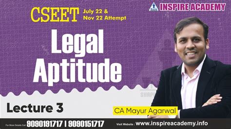 CS EET LEGAL APTITUDE July 22 Nov 22 Attempt Lecture 3 By CA