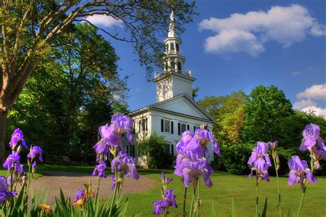 New England White Church In Spring Photograph By Joann Vitali Pixels