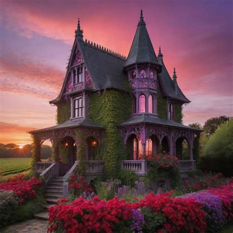 A gothic inspired house covered in vines and pretty delicate... by Bex ...