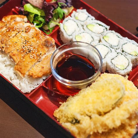 California Roll Chicken Bento Box Banzai Japanese Restaurant