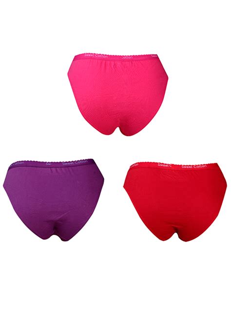 Ripley PACK X3 BIKINI ALGODÓN MUJER SWEET COTTON MULTICOLOR 399