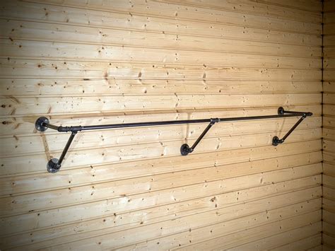 Hanger Big - настенная штанга для одежды из труб в стиле лофт ...