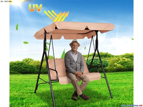 Скамья-качели с тентом Costway OP70493ZS (Light Brown) купить в ...