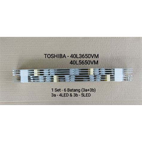 (Ready Stock) 40L3650VM / 40L5650VM TOSHIBA 40" LED TV Backlight (1Set ...