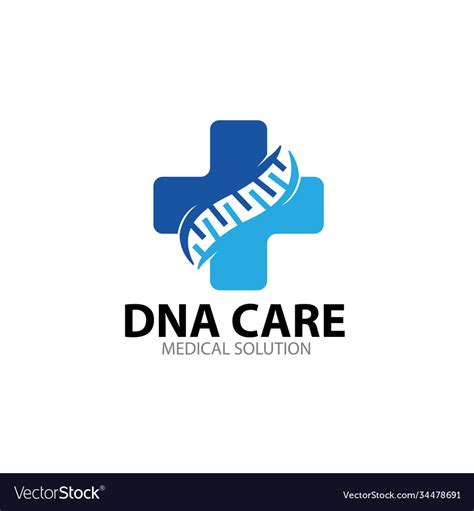 Cross Dna Health Logo Designs For Medical Service Vector Image