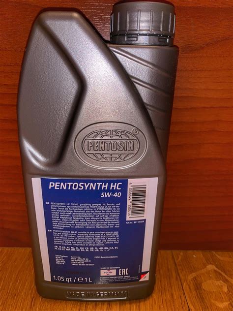 Pentosin Pentosynth HC 5W-40 свежее - Лабораторные анализы - Свежие ...