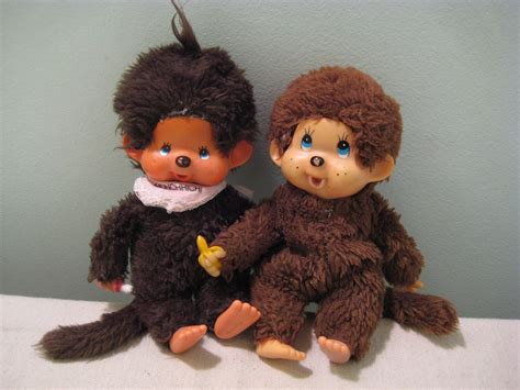 Vintage Set of Monchhichi and Thumkey Monkey Dolls