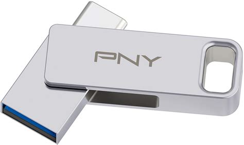 Pny Gb Duo Link Usb Type C Dual Flash Drive Silver P