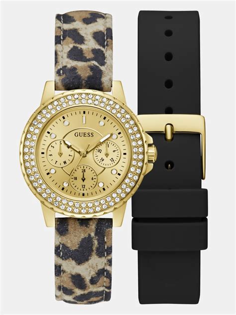 GUESS Reloj multifunción con correa intercambiable Mujer