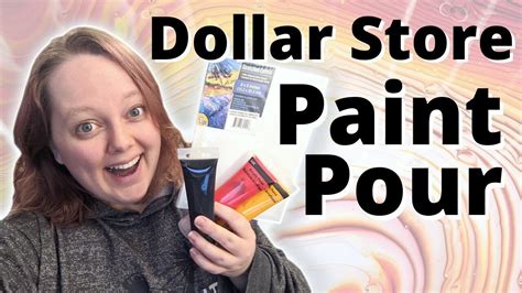 a woman holding a tube of paint in her hand and the words dollar store ...