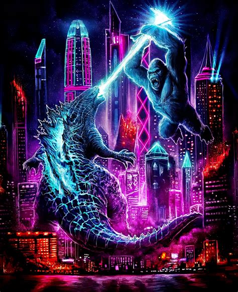 Godzilla vs kong art – Artofit