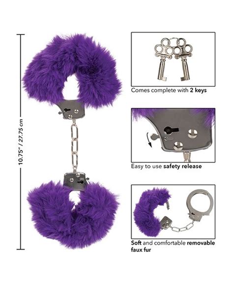 Ultra Fluffy Furry Cuffs Purple Pleasure Cartel Online Sex Toy Store