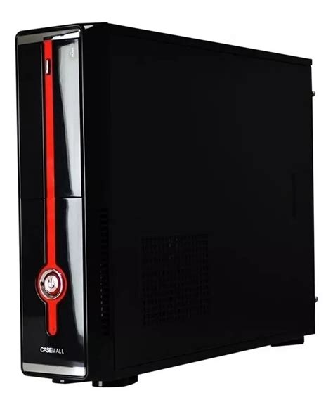 Gabinte Atx Casemall Slim Red Vermelho S R S Fonte Francavirtual