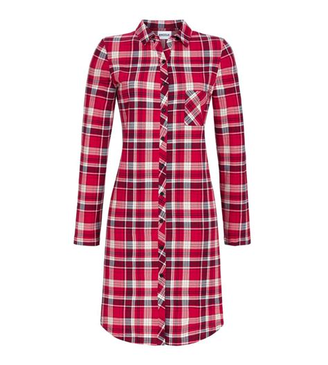 Liquette Manches Longues Carreaux Rouge Ringella Lingerie Sipp
