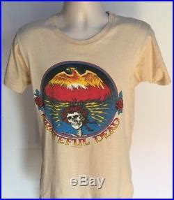 Grateful Dead 70’s Vintage T Shirt Graphic Tee 100% Cotton Jerry Garcia ...