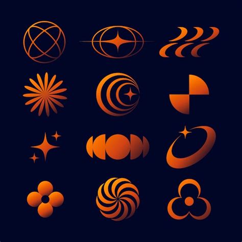 Premium Vector Gradient Acid Style Design Elements Collection