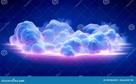 Cloud Background Pastel Cloud Pinkblue Color Stock Illustration