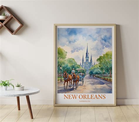 New Orleans Print Art New Orleans Poster French Quarter Poster New