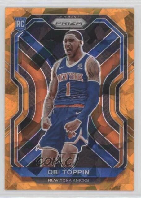 2020 21 Panini Prizm Orange Ice Prizm 280 Obi Toppin RC For Sale