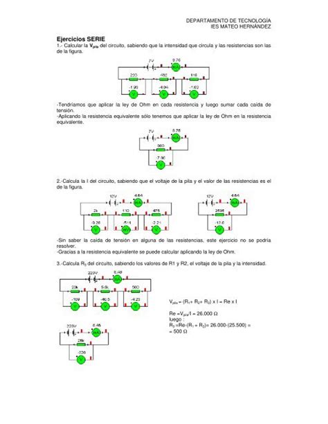 Ejercicios Electricidad Resueltos Pdf Maristascoruna