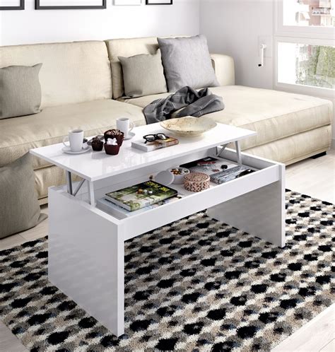 Mesa De Centro Elevable Lena Blanca Daui Home