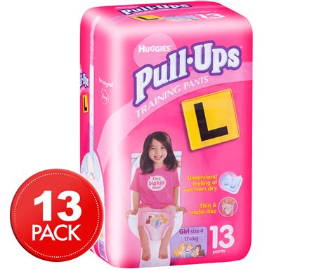 Huggies Pull Ups Training Pants Size 4 Girls 17kg 13pk Nz