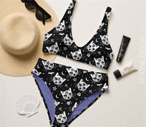 Swimwear Women S Clothing Alt Dark Fashion Pastel Goth Bikini Goth Gift Gothic Swimsuit Cute
