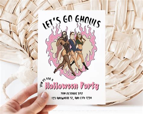Horror Movie Halloween Party Invitation Girls Night Halloween