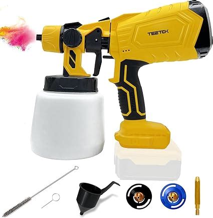 Cordless Paint Sprayer For Dewalt V Max Battery Teetok Hvlp Paint